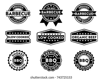 barbecue product sticker and stamp pack