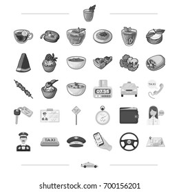 barbecue, rest, trip and other web icon in monochrome style.food, dessert, treats icons in set collection.,