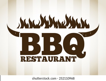 barbecue restaurant design, vector illustration eps10 graphic 