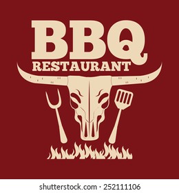 barbecue restaurant design, vector illustration eps10 graphic 
