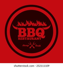 barbecue restaurant design, vector illustration eps10 graphic 