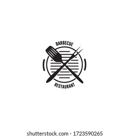barbecue restaurant grill logo vector