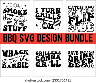 Barbecue Retro  svg Design Bundle ,Bbq Svg Bundle,BBQ SVG design and craft files, Barbeque party,Funny BBQ,bar-b-q,kitchen, master,food,beer,Svg Bundle,Bbq Groovy Font Design svg