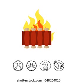 Barbecue ribs icon