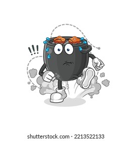 the barbecue running illustration. character vector