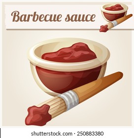 Barbecue sauce. Detailed Vector Icon. Series of food and drink and ingredients for cooking.