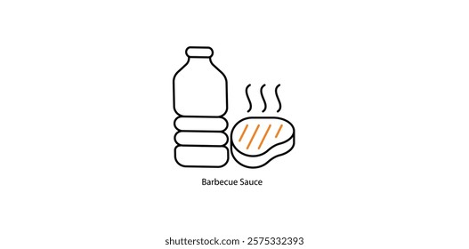 Barbecue Sauce Vector Illustration for Grilling and Smoking