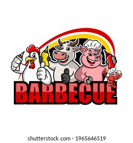 Barbecue and sauces logo. Vector illustration