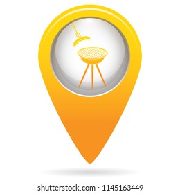 Barbecue sausage icon. Vector illustration.

