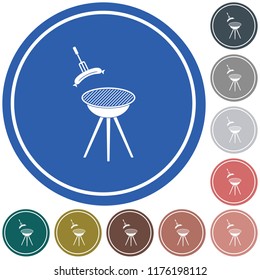Barbecue sausage icon. Vector illustration.