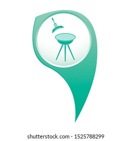 Barbecue sausage icon. Vector illustration.

