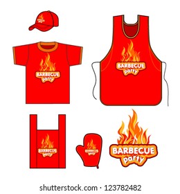 Barbecue set design.