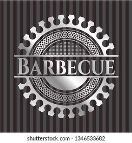 Barbecue silver shiny emblem