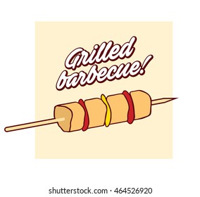 Barbecue Skewer Vector Illustration