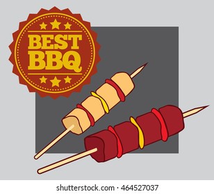 Barbecue Skewer Vector Illustration