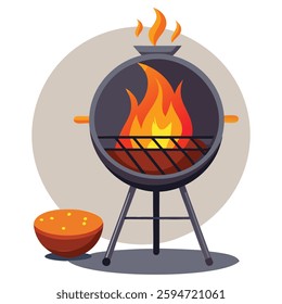 "Barbecue Stove Vector Illustration Design"