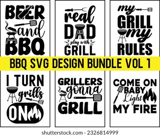 Barbecue svg Design Bundle Vol 1,Bbq Svg Bundle,BBQ SVG design and craft files, Barbeque party,Funny BBQ,bar-b-q,kitchen, master,food,beer,Bbq eps File,Svg Bundle svg