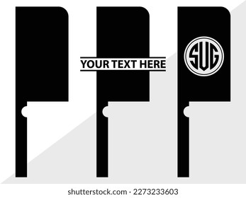 Barbecue SVG Monogram Vector Illustration Silhouette