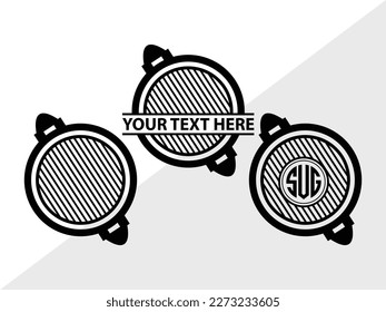 Barbecue SVG Monogram Vector Illustration Silhouette