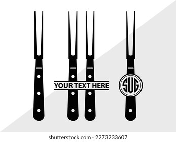 Barbecue SVG Monogram Vector Illustration Silhouette
