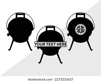Barbecue SVG Monogram Vector Illustration Silhouette