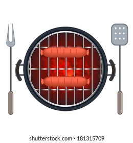 Barbecue table outdoors