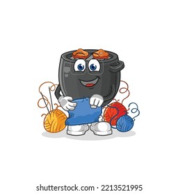 Barbecue-Maskottchen. Cartoon-Vektorgrafik