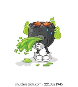 la barbacoa arroja caricatura. vector de mascota de dibujos animados