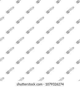 Barbecue tongs pattern vector seamless repeating for any web design