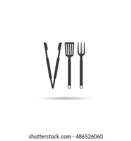 Barbecue utensils icons.