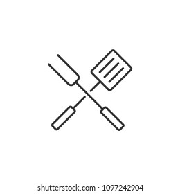Barbecue Utensils Modern Simple Vector Icon