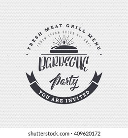 Barbecue Vector design elements, business signs, logos, identity, labels, badges and objects. Retro Vintage  BBQ  Insignias or Logotypes
