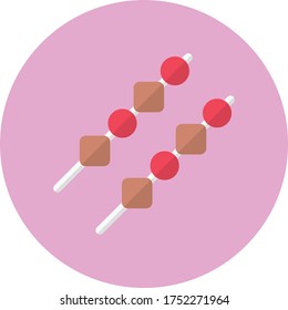 barbecue vector flat color icon 
