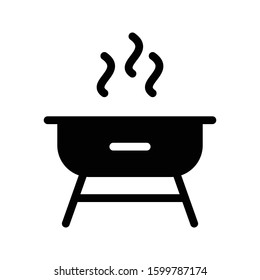 barbecue vector glyph flat icon 