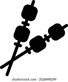 icono plano de glifo vector de barbacoa