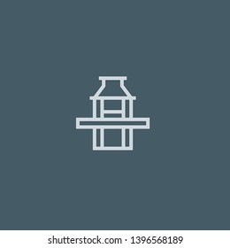 Barbecue vector icon. Barbecue concept stroke symbol design. Thin graphic elements vector illustration, outline pattern for your web site design, logo, UI. EPS 10.