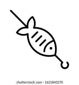 Barbecue vector icon. Grill illustration sign. BBQ symbol.