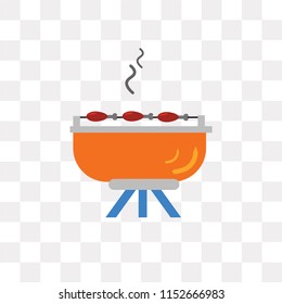 Barbecue vector icon isolated on transparent background, Barbecue logo concept