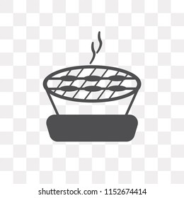 Barbecue vector icon isolated on transparent background, Barbecue logo concept