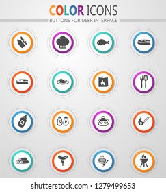 Barbecue vector icons for user interface design