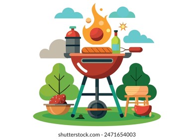 Barbecue vector illustration fast food