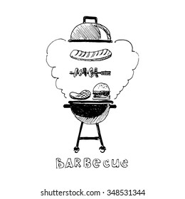 Barbecue. Vector illustration isolated on white background