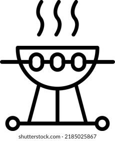 Barbecue Vector Line Icon Design