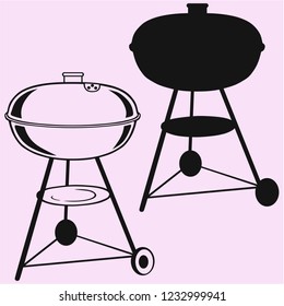 Barbecue vector silhouette isolated