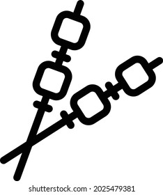 barbecue vector thin line icon