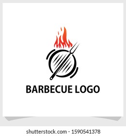 barbecue vintage logo design vector, restaurant logo design inspirations