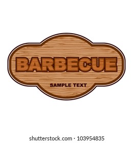 Barbecue wooden board.