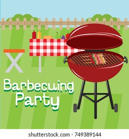 Barbecuing Party on summer 