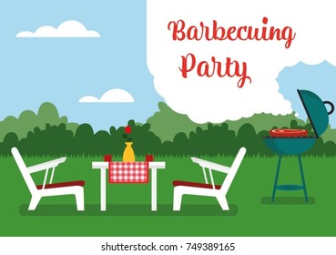 Barbecuing Party on summer 