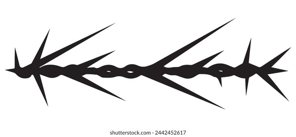 Stachelschwarzes Vektor-Camp schützen das Gefahrendesign.